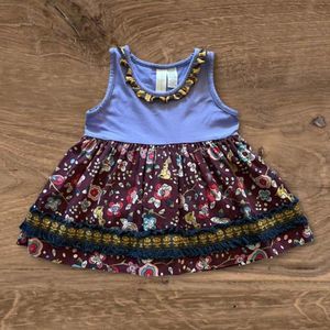 Matilda Jane Paint By Numbers Foldstone Sara Tunic Top - Size 2